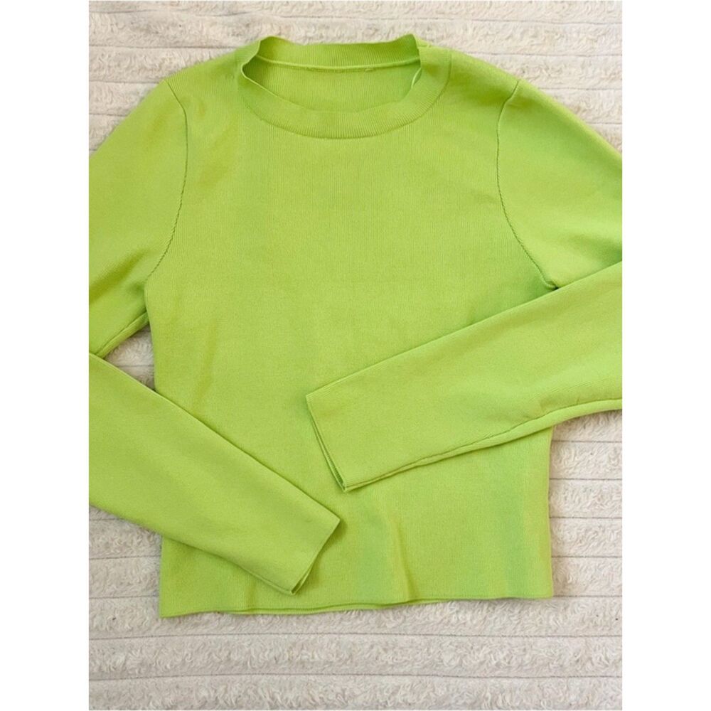 mock neck basic top
